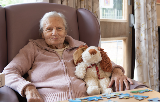 Woman sitting in chair